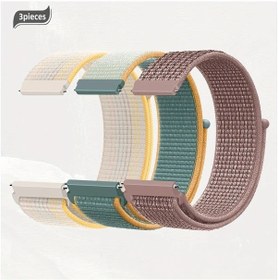 Resim Gaojunshop01 3lü Paket 20mm 22mm Kadın Spor Nylon Galli Dirençli Çabuk Çıkartmalı Kayış Bright Sunlight Starlight Smoke Purple 