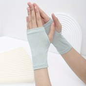 Resim Erkekler ve Kadınlar için 1 Çift Mavi Yarım Parmaklu Eldiven - Esnek, Şeffaf Olmayan, Dekoratif Dövme Giderme Eldivenleri, Dış Mekan Aktiviteleri, Günlük Stil, Şenlik Günleri, Günlük Giyim Eldivenleri | Dekoratif Dövme Eldivenleri | Esnek Eldiven Malzemesi 
