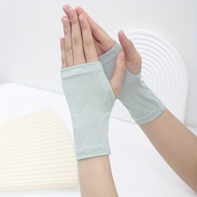Resim Erkekler ve Kadınlar için 1 Çift Mavi Yarım Parmaklu Eldiven - Esnek, Şeffaf Olmayan, Dekoratif Dövme Giderme Eldivenleri, Dış Mekan Aktiviteleri, Günlük Stil, Şenlik Günleri, Günlük Giyim Eldivenleri | Dekoratif Dövme Eldivenleri | Esnek Eldiven Malzemesi 