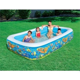 Resim Okyanus Desenli Şişme Aile Havuzu Bw54121 Çok Renkli 
