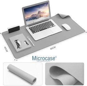 Resim Microcase Deri Mouse Pad Laptop Bilgisayar Geniş Masa Matı 80x40 AL3023 (Gri) 