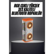 Resim Techno Stock Rgb Işıklı Hoparlör Taşınabilir Hoparlör Kablosuz Bluetooth 5.0 Bağlantı 
