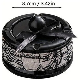 Resim Chuangyinshop 1pc Forest Texture Araba Ve Ev İçin Seramik Kapaklı Kültablası Kuzey Işığı Lüks Anti Kaygan Dekoratif Erkek Doğum Günü Hediyesi 