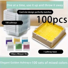 Resim Xuweiwei 100 Parça Tek Kullanımlık Küllük Söndürme Kumlu Ev Dış Mekan Kullanımı Dayanıklı Plastik 