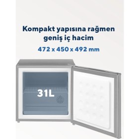 Resim Kumtel 31L Mini Dondurucu Silver HFR-50SL 