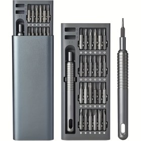 Resim 25'i 1 Arada Hassas Tornavida Seti, Cep Telefonları ve Tabletler için Çok İşlevli Tamir Alet Seti, Dayanıklı Plastik, Çeşitli Uç Başlıkları, Şarj Olmayan - Temel Elektronik Bakım Aletleri 