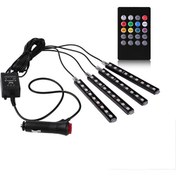 Resim Taled Müziğe Duyarlı Uzaktan Kumandalı Araç İçi Rgb Led 