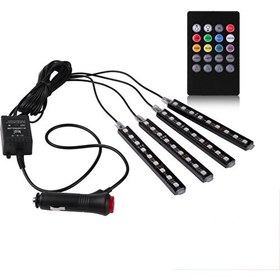 Resim Taled Müziğe Duyarlı Uzaktan Kumandalı Araç İçi Rgb Led 