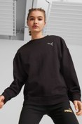 Resim BETTER ESSENTIALS Crew TR Siyah Kadın Sweatshirt Puma