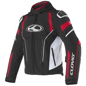 Resim Clover Rainblade-3 Wp Korumalı Motosiklet Montu Siyah Kırmızı 