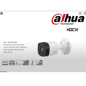 Resim Dahua Hac-B1A21P 2Mp Hdcvı 3.6Mm Sabit Lens 