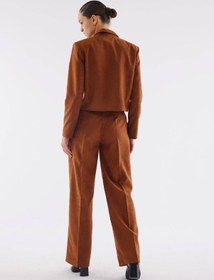 Resim Süet Camel Bol Paça Pantolon 001 