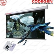 Resim CODEGEN Ex-40 400x300 Cm Motorlu Elektrikli Uzaktan Kumandalı Projeksiyon Perdesi (arkası Siyah Fonl 