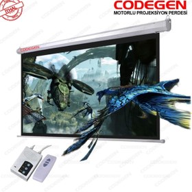 Resim CODEGEN Ex-40 400x300 Cm Motorlu Elektrikli Uzaktan Kumandalı Projeksiyon Perdesi (arkası Siyah Fonl 