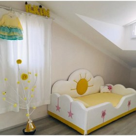 Resim Puf Bebe Montessori Serisi _yumuşacık Puf_çocuk_bebek Yatağı_güneşli Yatak 90x200 Ölçüde (YATAK DAHİLDİR) 