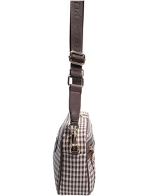 Resim Silver Polo Sp1280 Kadın Çapraz Çanta Ekose Line Kare Kahve Sarı-kahve 