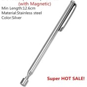 Resim Mingjin Shop 1 1 Adet Teleskopik Kalem Stili Mortable Teleskopik Mıknatıs Manyetik Kalem Pick Up Somun ve Cıvata Promosyon El Aletleri Ayarlanabilir Uzunluk Gümüş Ton (Yurt Dışından) 