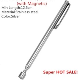 Resim Mingjin Shop 1 1 Adet Teleskopik Kalem Stili Mortable Teleskopik Mıknatıs Manyetik Kalem Pick Up Somun ve Cıvata Promosyon El Aletleri Ayarlanabilir Uzunluk Gümüş Ton (Yurt Dışından) 