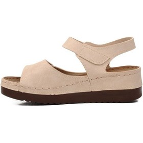 Resim Ayakmod 07-109rr Bej Kadın Sandalet 001 