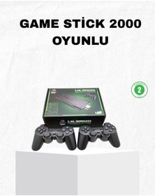 Resim 4k Destekli Kablosuz Retro Atari Oyun Konsolu 20000 Oyun, 2 Kolu 