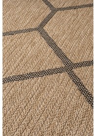 Resim İndia Siyah Daire Halı Salon Oturma Odası Çocuk Odası Yatak Odası Halısı 669 Siyah 