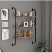 Resim Kitaplık 3 Katlı Raf Duvara Monte Kitaplık 5530 