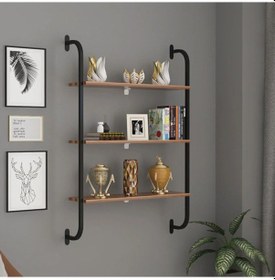 Resim Kitaplık 3 Katlı Raf Duvara Monte Kitaplık 5530 