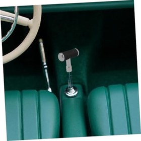 Resim PLAFOPE Şık Şanzıman Vites Topuzu Manuel Arabalar İçin Metal Araba Vites Topuzu Deri Gümüş 