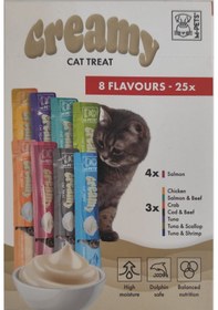 Resim M-Pets Creamy Karışık Krema Kedi Ödül Maması 25 x 14 G 