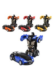 Resim BambaPaw Robot Çek Bırak Araba 1:32 Kendinden Robota Dönüşebilen Araba - Çek Bırak Robota Dönüşen Araba 
