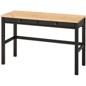 Resim Çalışma Masası, Venge-açık Kahverengi Hemnes 120x47 2 Çekmeceli Masif Ahşap Meridyendukkan 