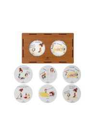 Resim Anneler Gününe Özel Ahşap Kutulu 6'lı Bardak Altlığı 