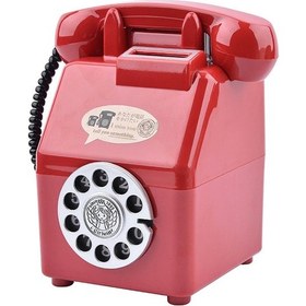 Resim Homyl Retro Telefon Kumbara Çevirmeli Para Tasarrufu Kırmızı 