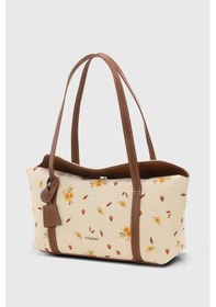 Resim Housebags Papatya Desenli Kapaklı Bowling Omuz Çantası 270 Papatya Desenli 