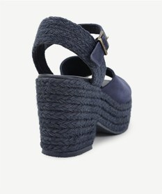 Resim Yargıcı Hasır Toka Detaylı Yüksek Deri Espadril 25ykay4031x 004 Lacivert 