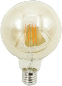 Resim Sunlight G125 Büyük Yuvarlak Rustik Led Ampul 5,5W Amber 