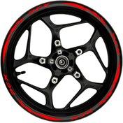 Resim TheSpaceCar PCX kırmızı yazılı kırmızı pençe şeritli 