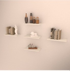 Resim Rafkestir 5 Li Sonoma Duvar Rafı Beyaz ( Mat ) 