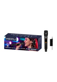 Resim Hepu Hp-m002 Kablosuz Mikrofon Sistemi Dijital Ekranlı, Usb Alıcılı, Şarjlı 