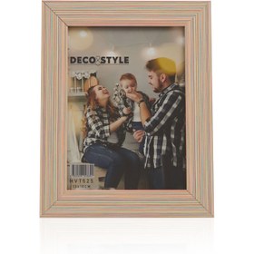 Resim Deco&Style Çizgili Fotoğraf Çerçevesi - Pembe - 13x18 cm 