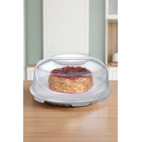 Resim Hype Store Melkan Home Kek Fanusu & Pasta Fanusu Kilitli Kapaklı Kek Fanusu 7 Litre Krem Krem 