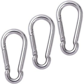 Resim 5mm Düz Yaylı Galvanizli Karabina 3 Adet 