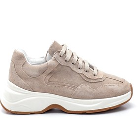 Resim Kadın Süet Deri Sneaker 