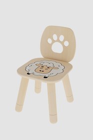 Resim Kaju Kids Çocuk Sandalyesi - Lisanslı Ürün - Doğal Ahşap - 3/4 Yaş 
