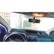Resim 2012-2017 Modellerine Uygun Dacia Dokker Torpido Koruma Halısı Siyah Kenar Renk Kırmızı 