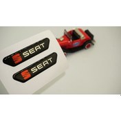 Resim Seat Logo Çamurluk Yanı Ve Ayna Metalize Damla Desen 3M Logo Arma 
