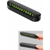 Resim Ponna Araç Içi Numaratör Numaralık Oto Cam Kartı Fosforlu Numaratör 