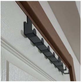 Resim Metal Mat Siyah Amerikan Kapı Arkası Askılık Organizer Askılık Ve 
