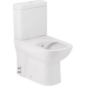 Resim Seramiksan Petite Kanalsız Rim-ex Duvara Sıfır Klozet + Yavaş Kapanır Kapak + Vitra İç Takım Set 