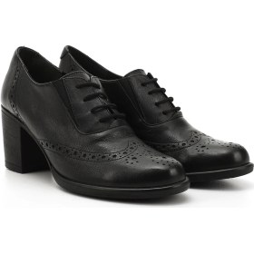 Resim Gönderi R Kadın Kahve Antik Bağcıklı Orta Kalın Topuklu Hakiki Deri Oxford Ayakkabı Gdza13424135 Kahve 